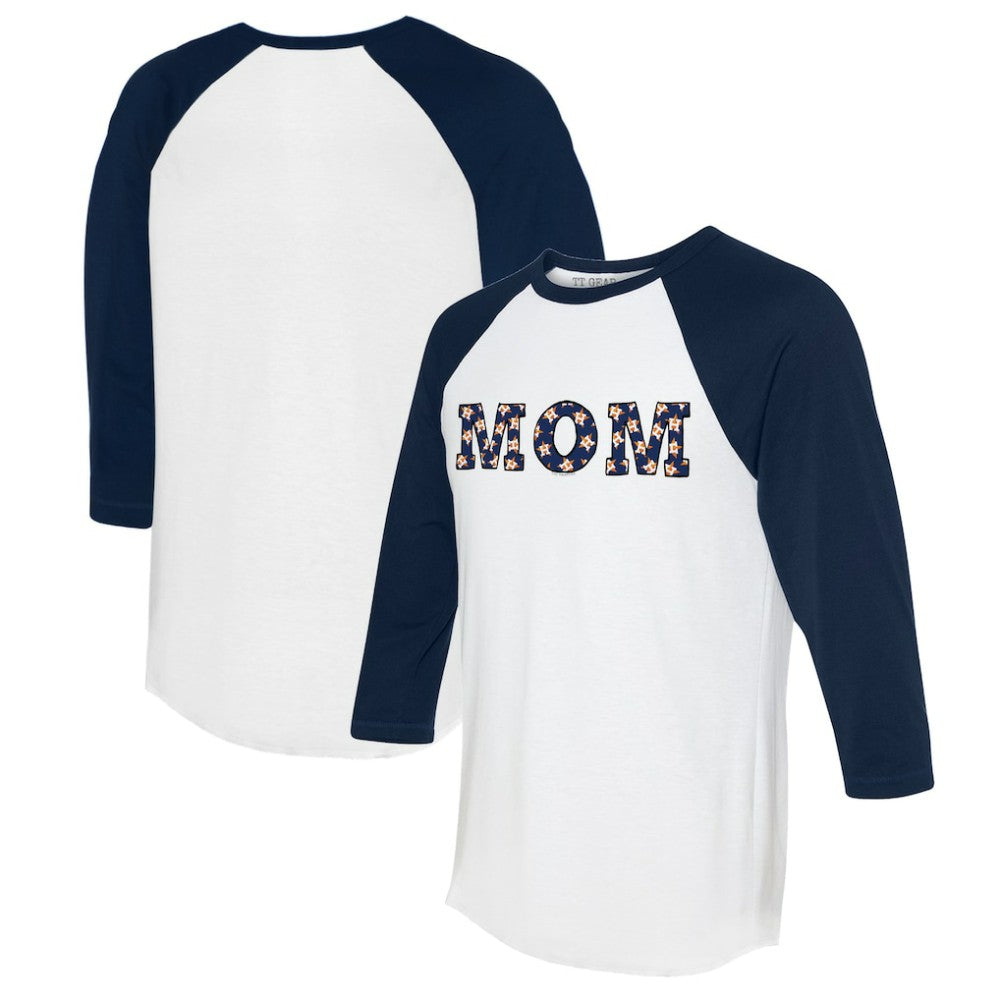 Houston Astros Tiny Turnip Women's Logo Mom 3/4-Sleeve Raglan T-Shirt Sale