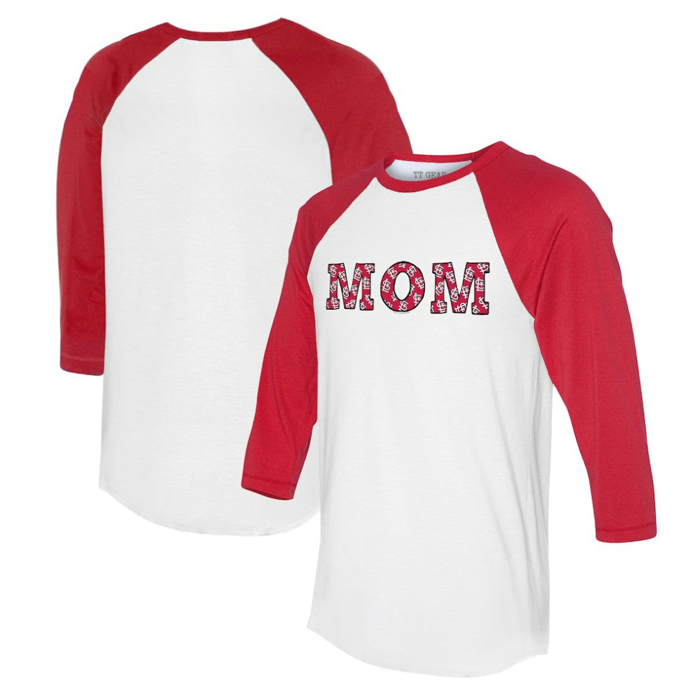 St. Louis Cardinals Tiny Turnip Women's Logo Mom 3/4-Sleeve Raglan T-Shirt Near Me
