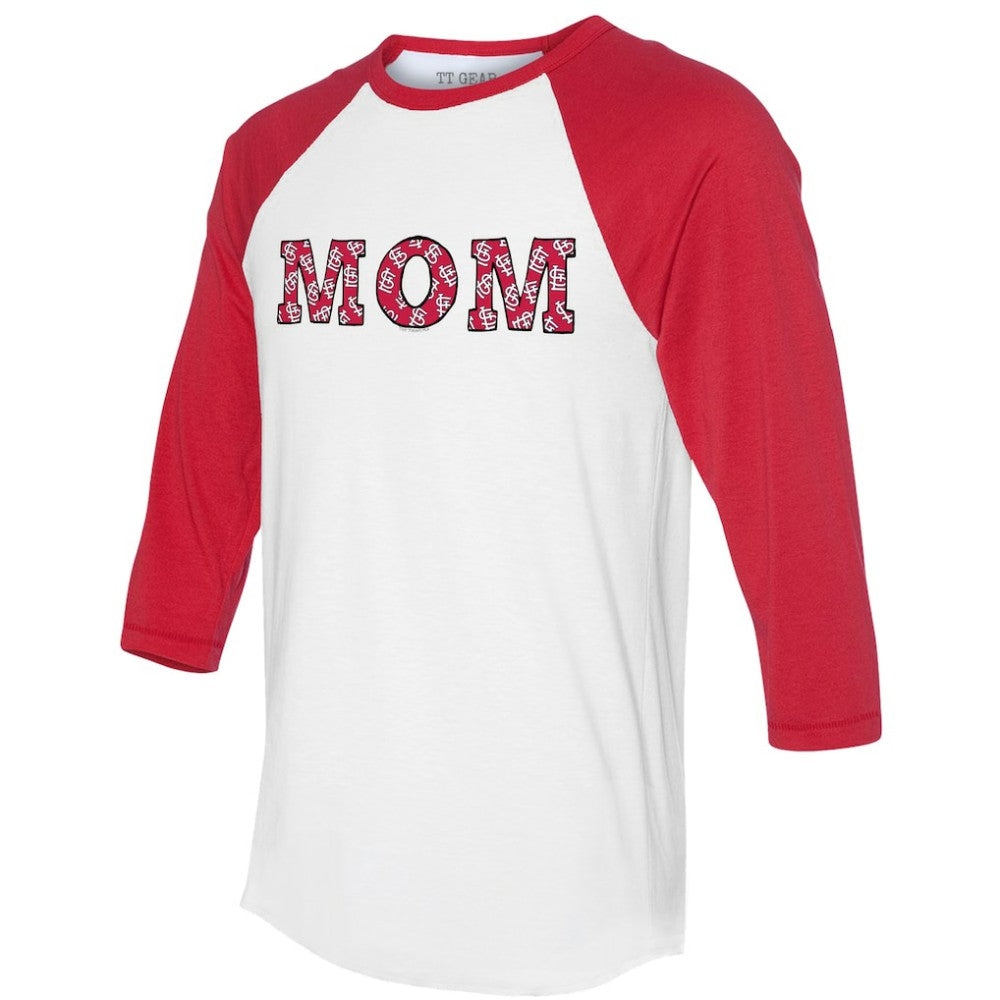St. Louis Cardinals Tiny Turnip Women's Logo Mom 3/4-Sleeve Raglan T-Shirt Near Me