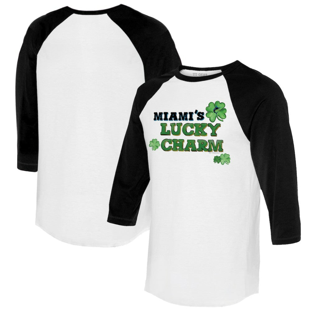 Miami Marlins Tiny Turnip Women's Lucky Charm 3/4-Sleeve Raglan T-Shirt Near Me