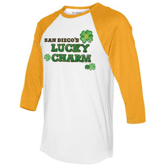 San Diego Padres Tiny Turnip Women's Lucky Charm 3/4-Sleeve Raglan T-Shirt Outlet