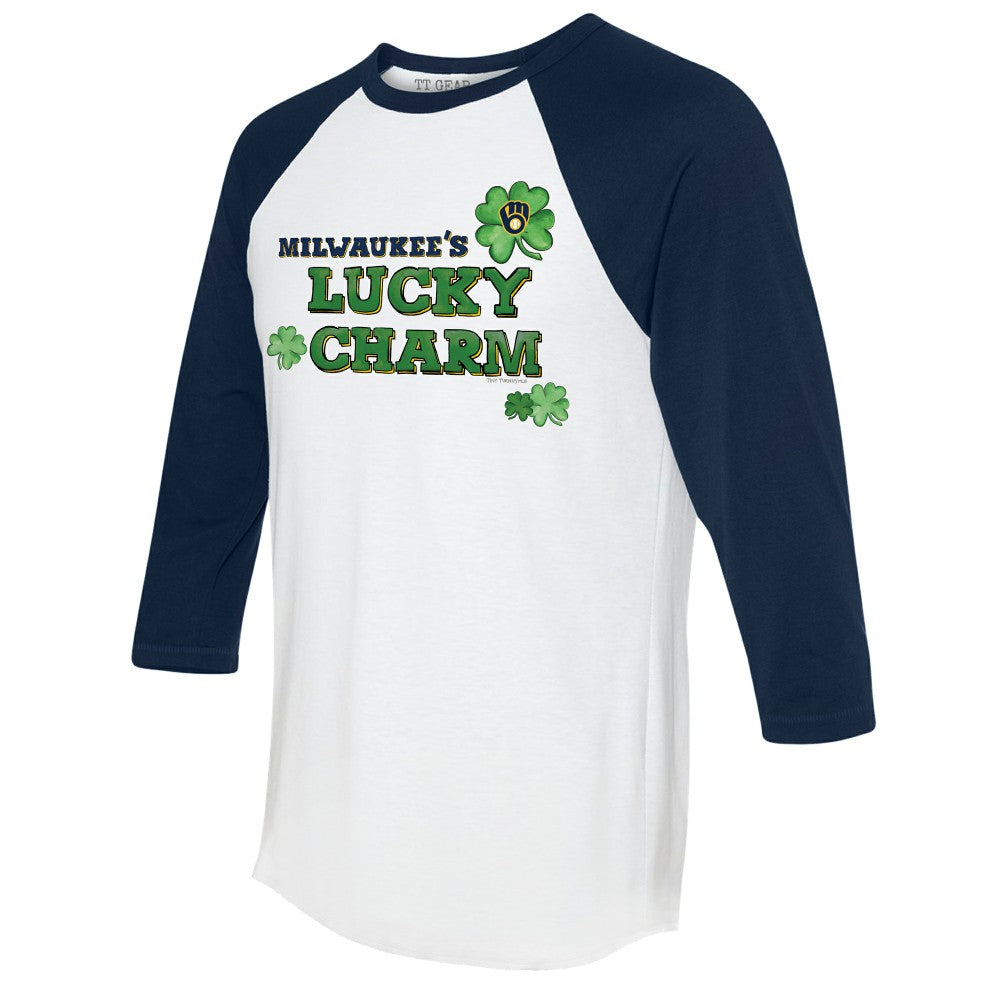 Milwaukee Brewers Tiny Turnip Women's Lucky Charm 3/4-Sleeve Raglan T-Shirt Near Me