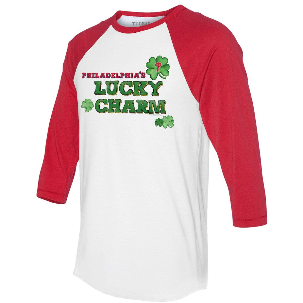 Philadelphia Phillies Tiny Turnip Women's Lucky Charm 3/4-Sleeve Raglan T-Shirt Discount