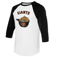 San Francisco Giants Tiny Turnip Women's Nacho Helmet 3/4-Sleeve Raglan T-Shirt for sale