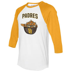 San Diego Padres Tiny Turnip Women's Nacho Helmet 3/4-Sleeve Raglan T-Shirt Discount