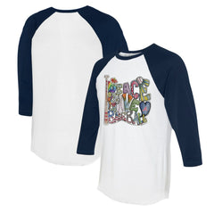 Atlanta Braves Tiny Turnip Women's Peace Love Baseball 3/4-Sleeve Raglan T-Shirt Near Me