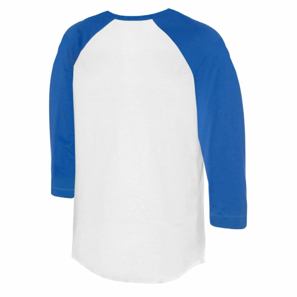 Toronto Blue Jays Tiny Turnip Women's Peace Love Baseball 3/4-Sleeve Raglan T-Shirt Sale