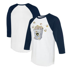 Milwaukee Brewers Tiny Turnip Women's Popcorn 3/4-Sleeve Raglan T-Shirt for sale