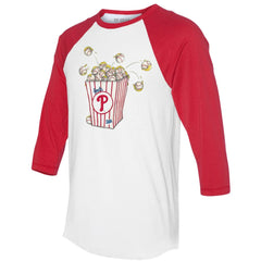 Philadelphia Phillies Tiny Turnip Women's Popcorn 3/4-Sleeve Raglan T-Shirt Discount