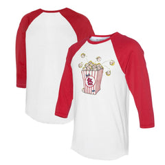 St. Louis Cardinals Tiny Turnip Women's Popcorn 3/4-Sleeve Raglan T-Shirt Sale