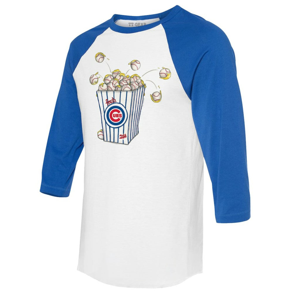 Chicago Cubs Tiny Turnip Women's Popcorn 3/4-Sleeve Raglan T-Shirt Outlet