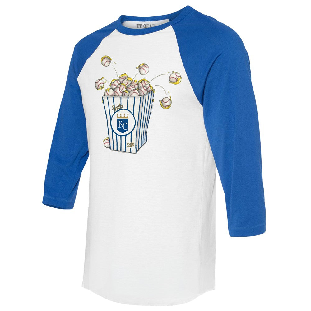 Kansas City Royals Tiny Turnip Women's Popcorn 3/4-Sleeve Raglan T-Shirt Near Me