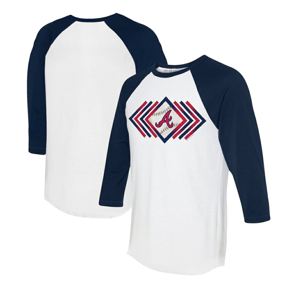 Atlanta Braves Tiny Turnip Women's Prism Arrows 3/4-Sleeve Raglan T-Shirt Outlet