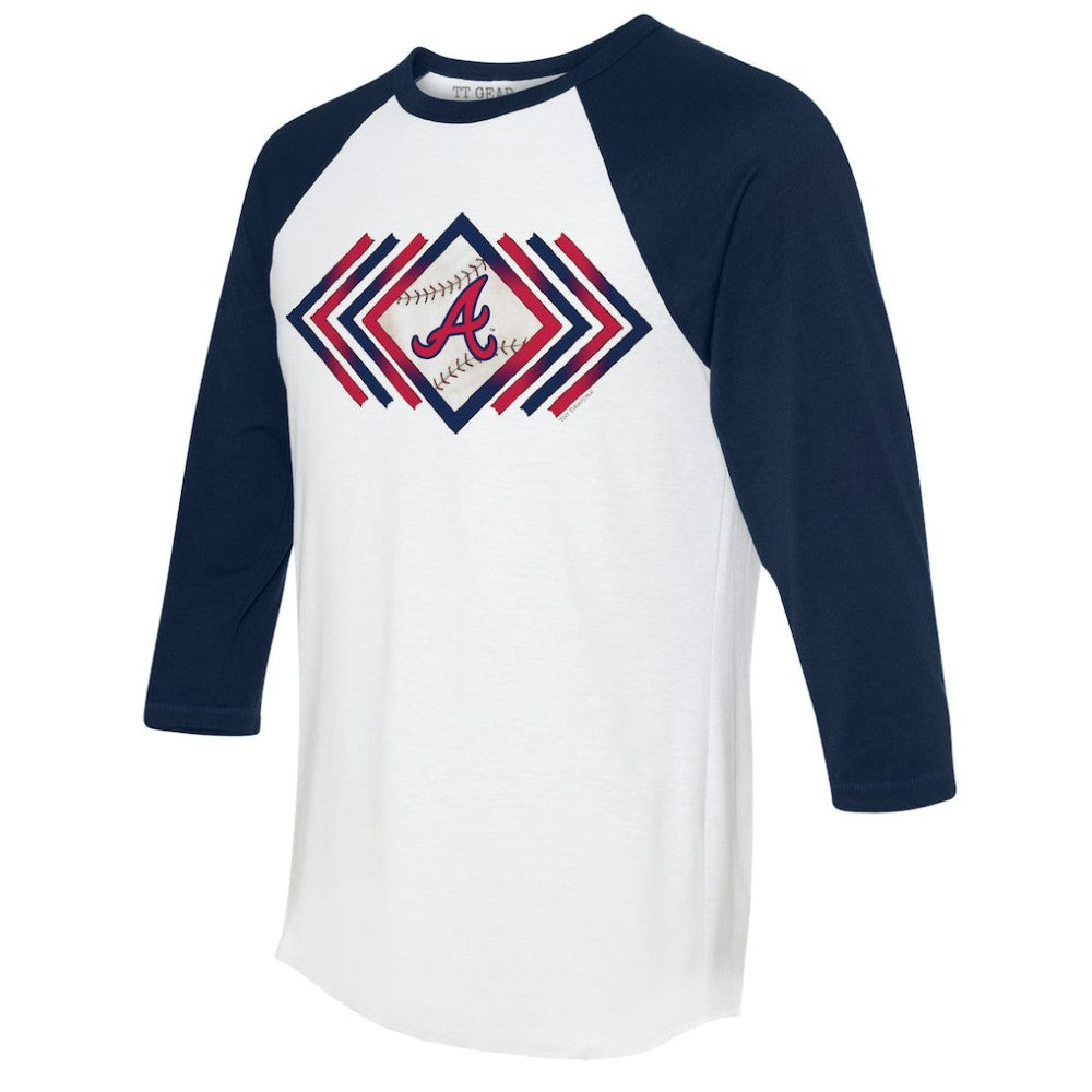 Atlanta Braves Tiny Turnip Women's Prism Arrows 3/4-Sleeve Raglan T-Shirt Outlet