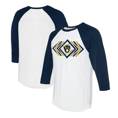 Milwaukee Brewers Tiny Turnip Women's Prism Arrows 3/4-Sleeve Raglan T-Shirt Online