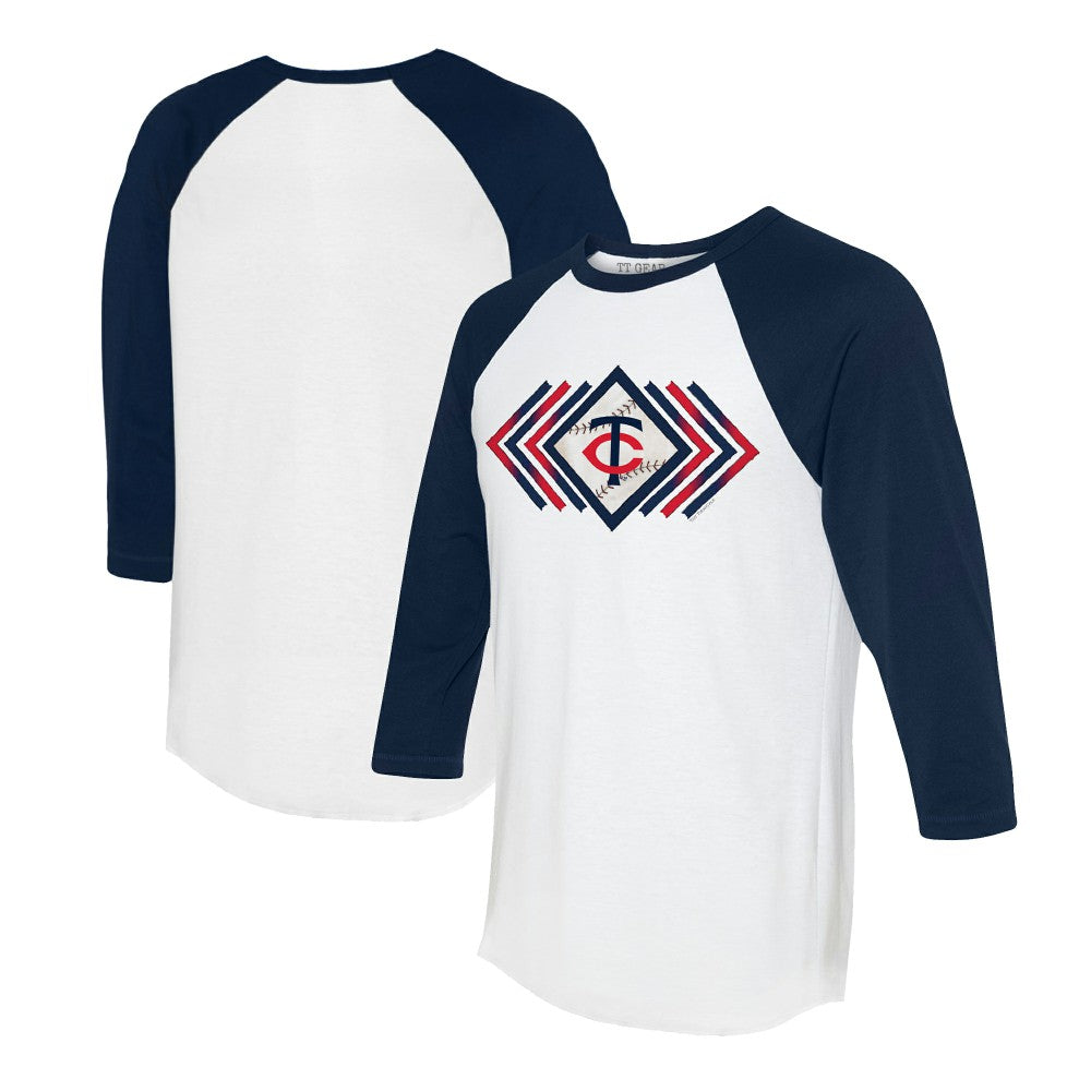Minnesota Twins Tiny Turnip Women's Prism Arrows 3/4-Sleeve Raglan T-Shirt for sale