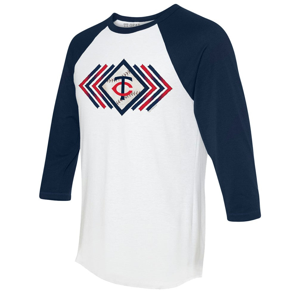 Minnesota Twins Tiny Turnip Women's Prism Arrows 3/4-Sleeve Raglan T-Shirt for sale