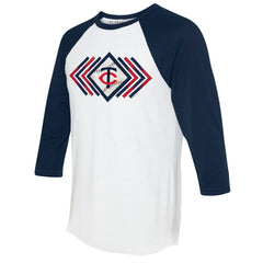 Minnesota Twins Tiny Turnip Women's Prism Arrows 3/4-Sleeve Raglan T-Shirt for sale