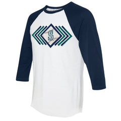 Seattle Mariners Tiny Turnip Women's Prism Arrows 3/4-Sleeve Raglan T-Shirt Discount