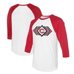 Cincinnati Reds Tiny Turnip Women's Prism Arrows 3/4-Sleeve Raglan T-Shirt Sale