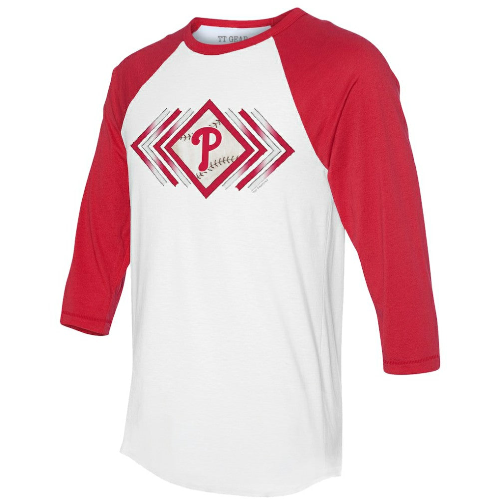 Philadelphia Phillies Tiny Turnip Women's Prism Arrows 3/4-Sleeve Raglan T-Shirt Outlet