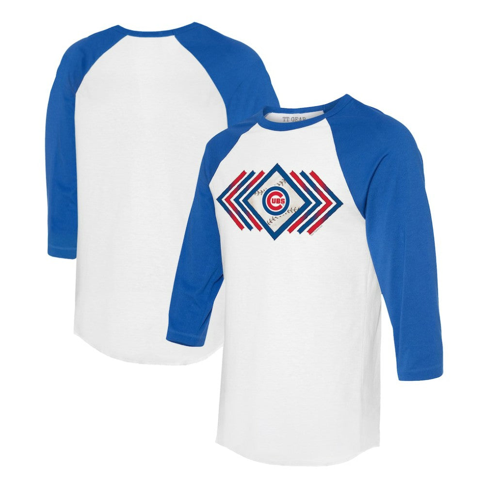 Chicago Cubs Tiny Turnip Women's Prism Arrows 3/4-Sleeve Raglan T-Shirt Sale