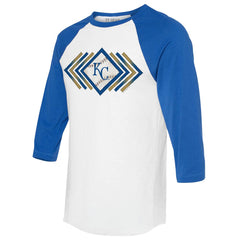 Kansas City Royals Tiny Turnip Women's Prism Arrows 3/4-Sleeve Raglan T-Shirt for sale
