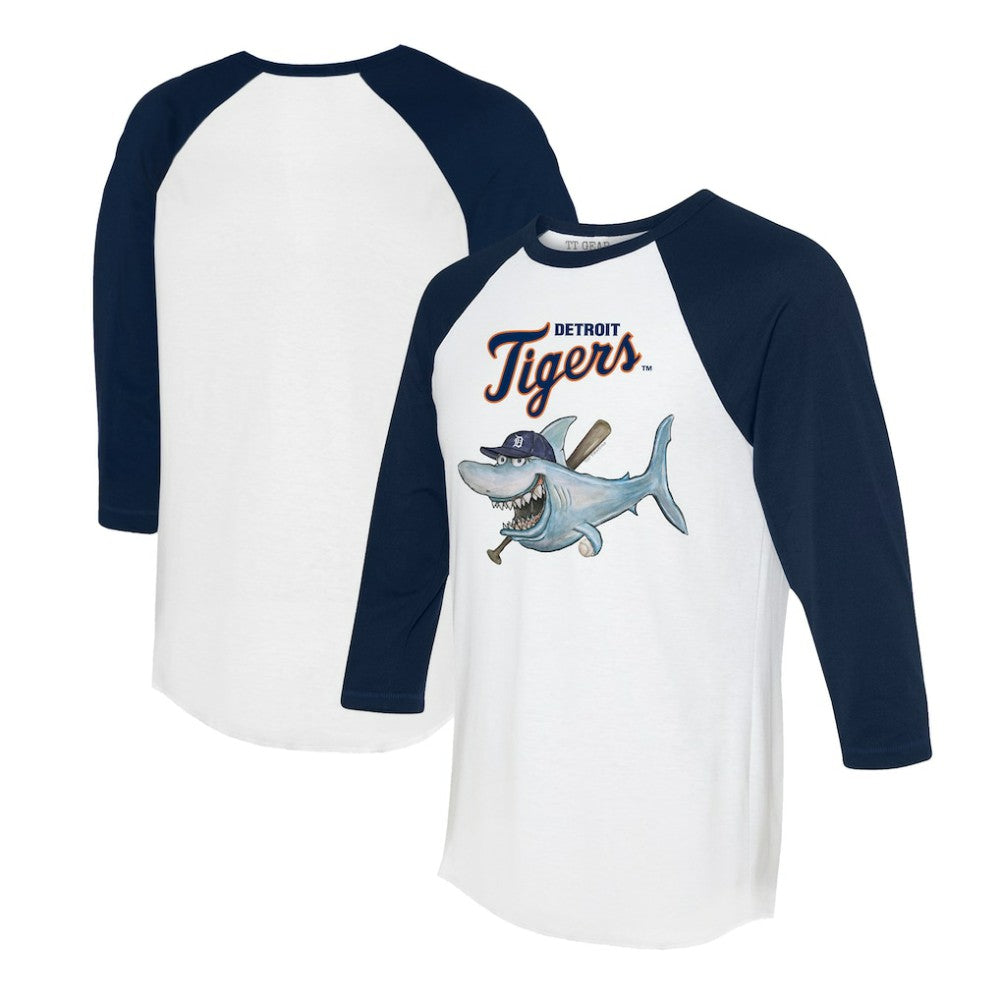 Detroit Tigers Tiny Turnip Women's Shark 3/4-Sleeve Raglan T-Shirt Online