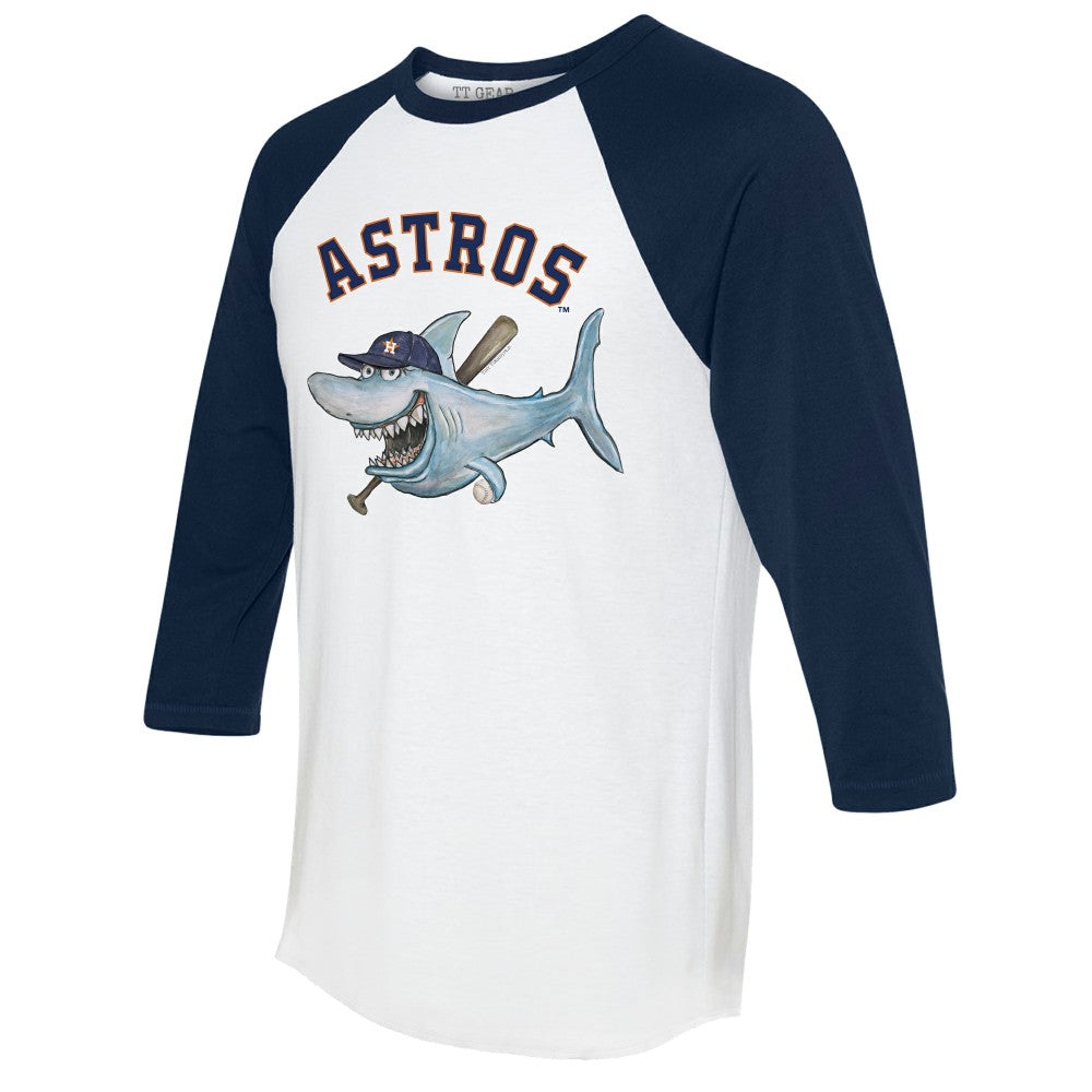 Houston Astros Tiny Turnip Women's Shark 3/4-Sleeve Raglan T-Shirt Sale