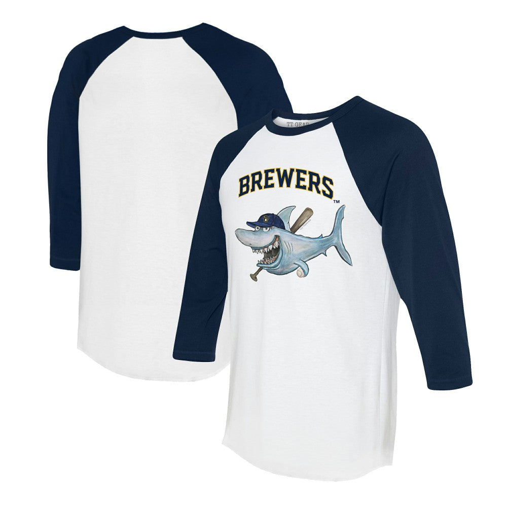 Milwaukee Brewers Tiny Turnip Women's Shark 3/4-Sleeve Raglan T-Shirt Online