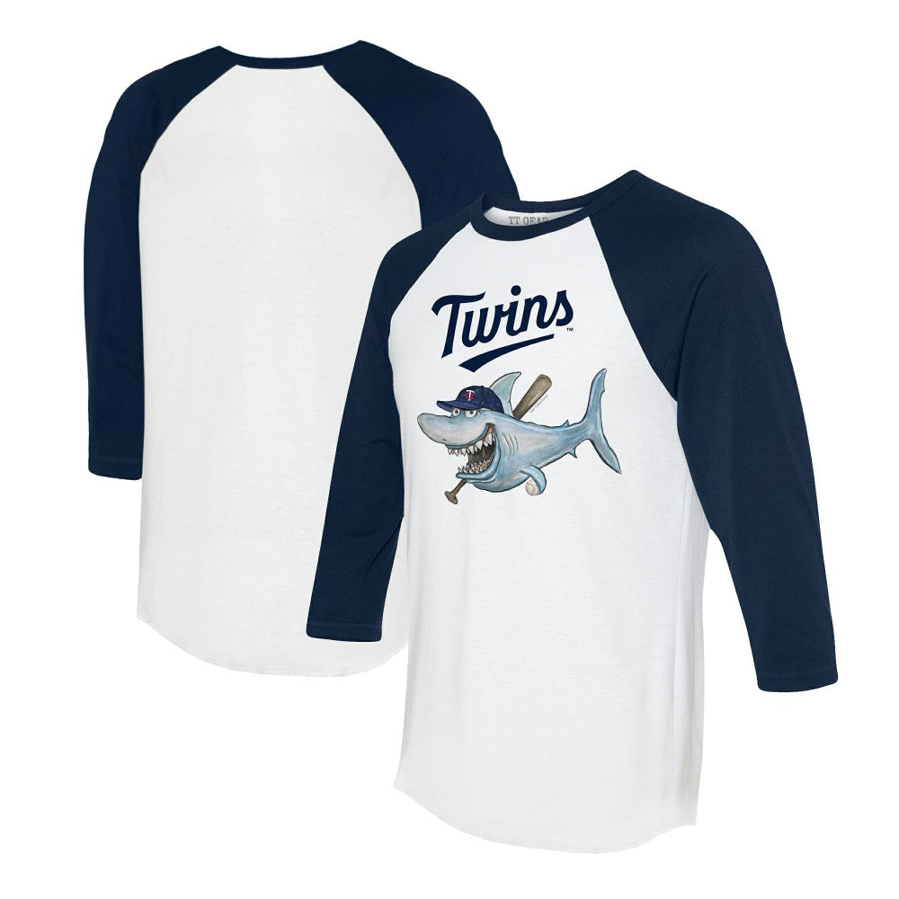Minnesota Twins Tiny Turnip Women's Shark 3/4-Sleeve Raglan T-Shirt Discount