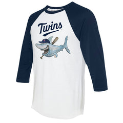 Minnesota Twins Tiny Turnip Women's Shark 3/4-Sleeve Raglan T-Shirt Discount