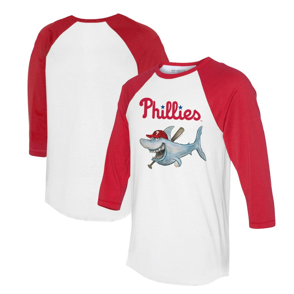 Philadelphia Phillies Tiny Turnip Women's Shark 3/4-Sleeve Raglan T-Shirt Outlet