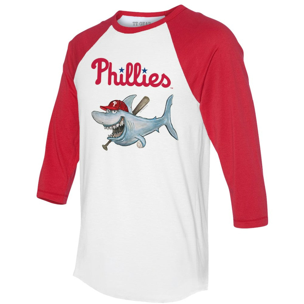 Philadelphia Phillies Tiny Turnip Women's Shark 3/4-Sleeve Raglan T-Shirt Outlet