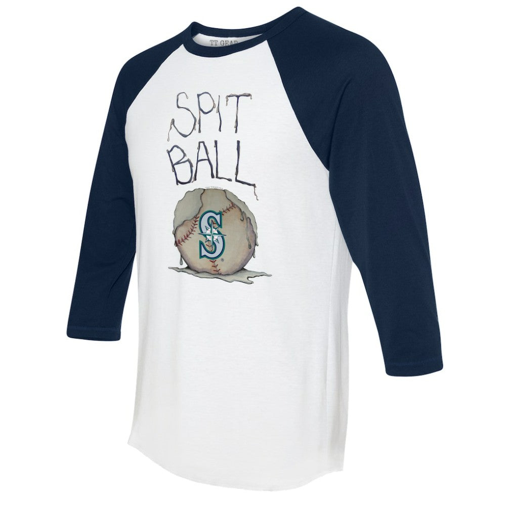 Seattle Mariners Tiny Turnip Women's Spit Ball 3/4-Sleeve Raglan T-Shirt Online