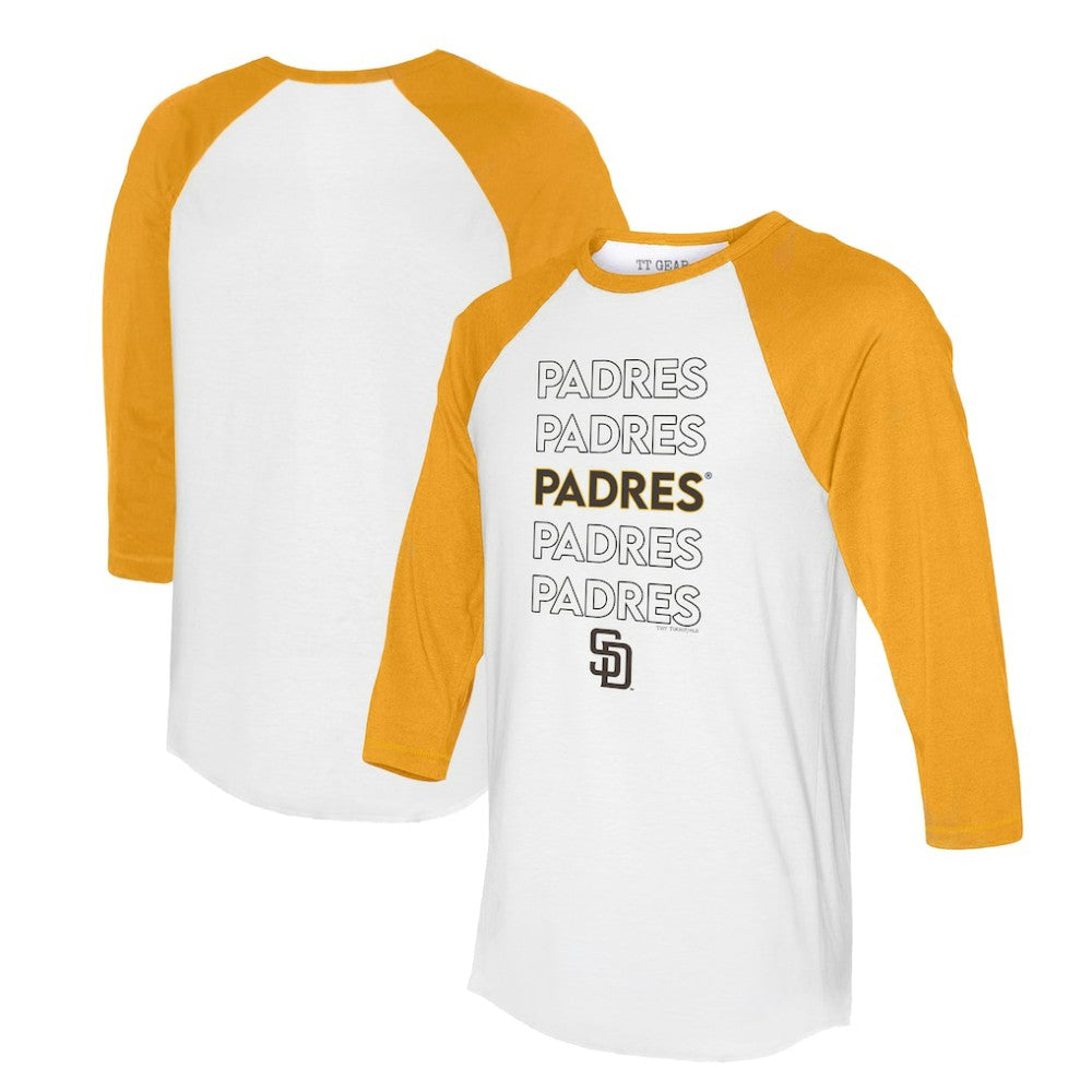 San Diego Padres Tiny Turnip Women's Stacked 3/4-Sleeve Raglan T-Shirt Online