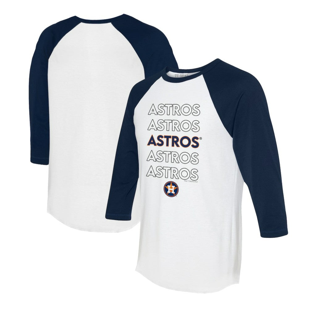 Houston Astros Tiny Turnip Women's Stacked 3/4-Sleeve Raglan T-Shirt Outlet