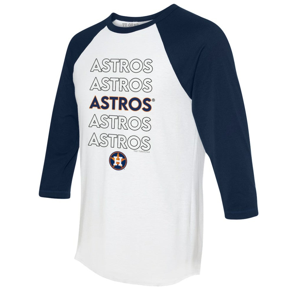 Houston Astros Tiny Turnip Women's Stacked 3/4-Sleeve Raglan T-Shirt Outlet