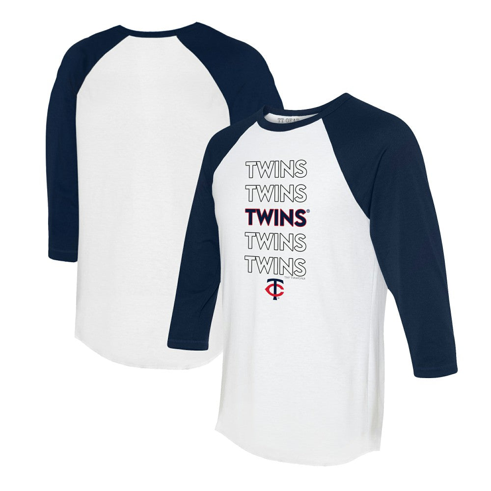 Minnesota Twins Tiny Turnip Women's Stacked 3/4-Sleeve Raglan T-Shirt Discount