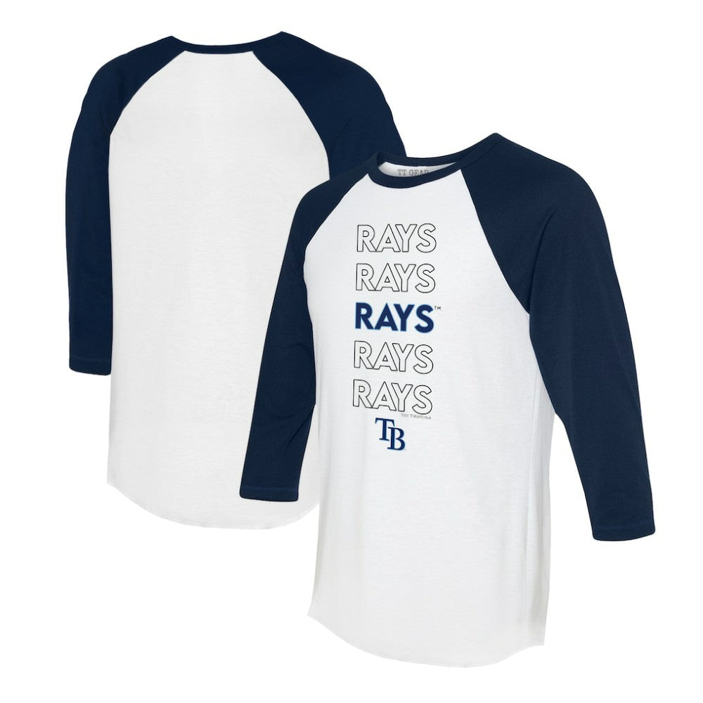 Tampa Bay Rays Tiny Turnip Women's Stacked 3/4-Sleeve Raglan T-Shirt Outlet