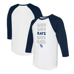 Tampa Bay Rays Tiny Turnip Women's Stacked 3/4-Sleeve Raglan T-Shirt Outlet