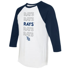 Tampa Bay Rays Tiny Turnip Women's Stacked 3/4-Sleeve Raglan T-Shirt Outlet
