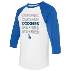 Los Angeles Dodgers Tiny Turnip Unisex Stacked 3/4-Sleeve Raglan T-Shirt Outlet