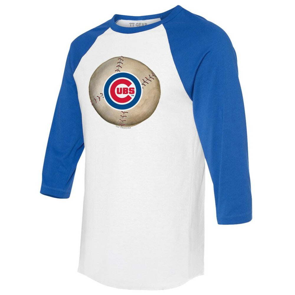 Chicago Cubs Tiny Turnip Unisex Stitched Baseball 3/4-Sleeve Raglan T-Shirt Sale