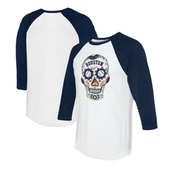 Houston Astros Tiny Turnip Unisex Sugar Skull 3/4-Sleeve Raglan T-Shirt Sale
