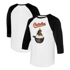 Baltimore Orioles Tiny Turnip Unisex Sundae Helmet 3/4-Sleeve Raglan T-Shirt for sale