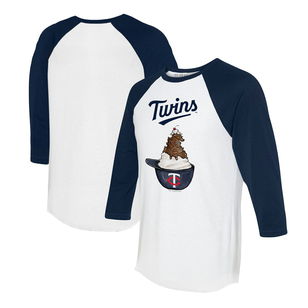 Minnesota Twins Tiny Turnip Unisex Sundae Helmet 3/4-Sleeve Raglan T-Shirt Online