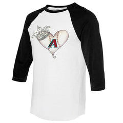 Arizona Diamondbacks Tiny Turnip Unisex Tiara Heart 3/4-Sleeve Raglan T-Shirt Near Me