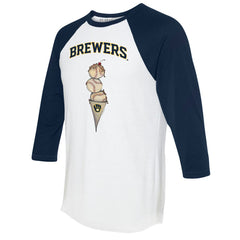 Milwaukee Brewers Tiny Turnip Unisex Triple Scoop 3/4-Sleeve Raglan T-Shirt Sale