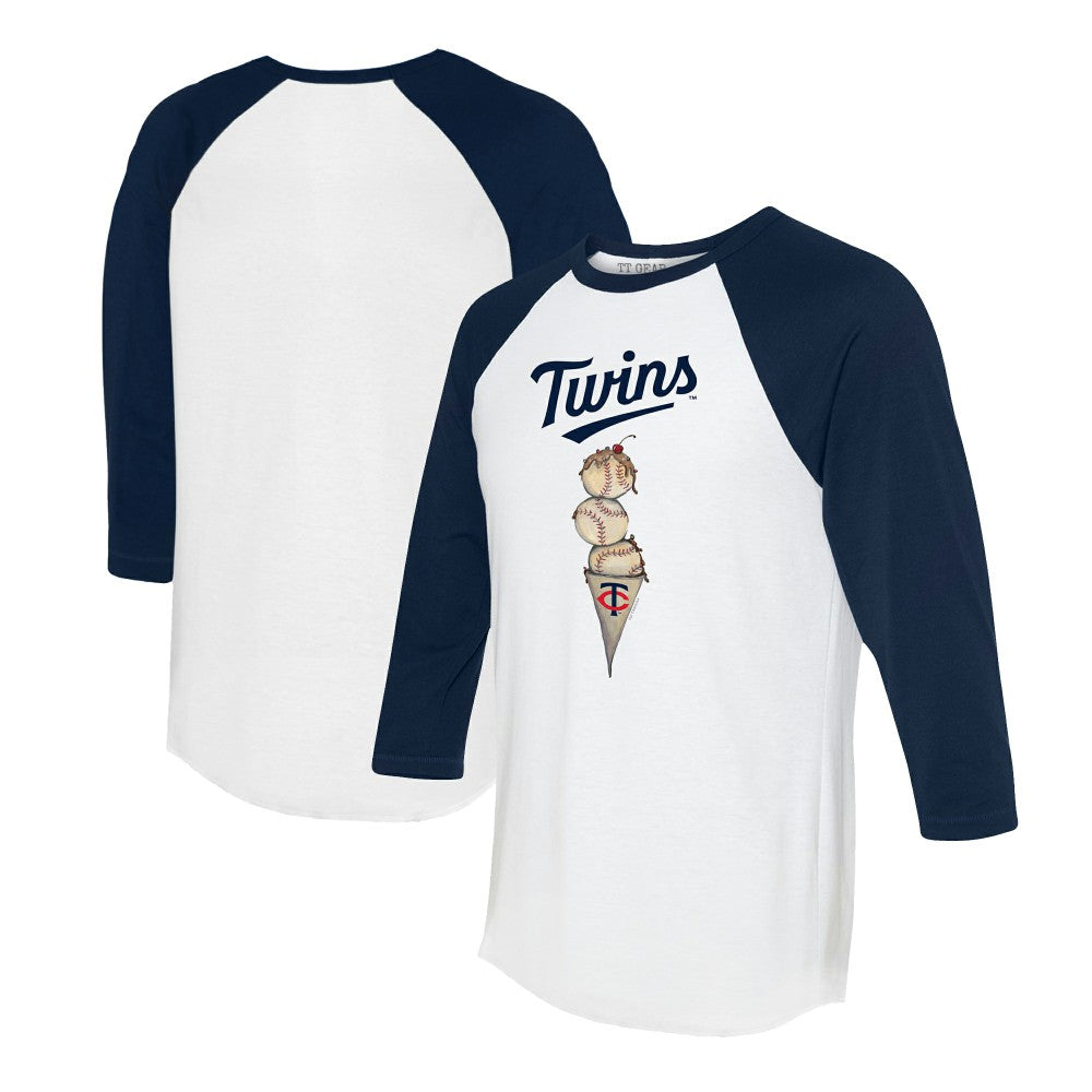 Minnesota Twins Tiny Turnip Unisex Triple Scoop 3/4-Sleeve Raglan T-Shirt Outlet